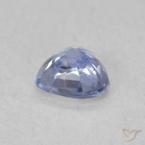 Saphir Bleu pastel naturelle Cœur, 0.44 ct, VVS-VS