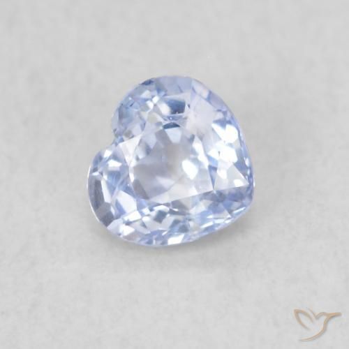 Saphir Bleu violacé naturelle Cœur, 0.33 ct, VVS-VS