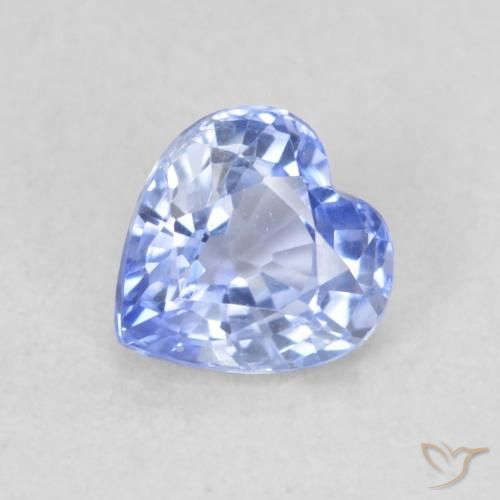 0.47ct Naturel Bleu pastel Saphir, Cœur, VVS-VS