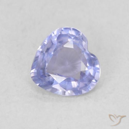 0.36ct Naturel Bleu clair Saphir, Cœur, VVS-VS