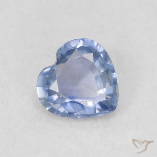 Saphir Bleu violacé léger naturelle Cœur, 0.32 ct, VVS-VS