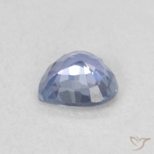 Saphir Bleu violacé léger naturelle Cœur, 0.32 ct, VVS-VS