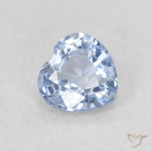 Saphir Bleu bébé naturelle Cœur, 0.40 ct, VVS-VS