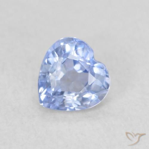 0.35ct Naturel Bleu pastel Saphir, Cœur, VVS-VS, Photo A