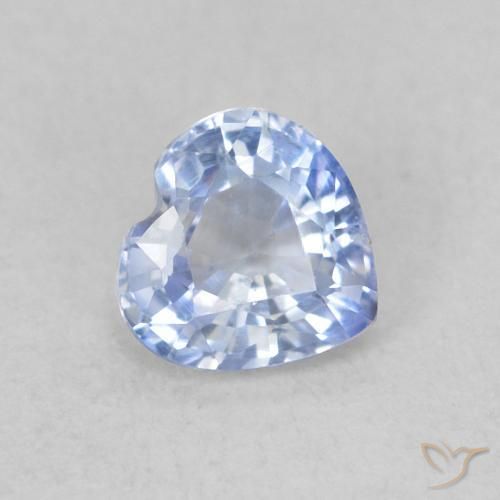 Saphir Bleu clair naturelle Cœur, 0.42 ct, VVS-VS