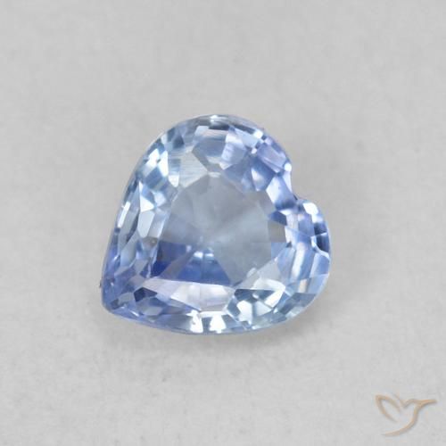 0.35ct Naturel Bleu violacé léger Saphir, Cœur, VVS-VS