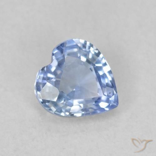 Saphir Bleu violacé léger naturelle Cœur, 0.35 ct, VVS-VS