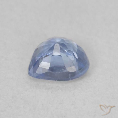 Saphir Bleu violacé léger naturelle Cœur, 0.35 ct, VVS-VS