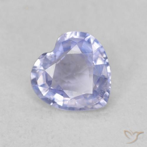 Saphir Bleu violacé léger naturelle Cœur, 0.38 ct, VS