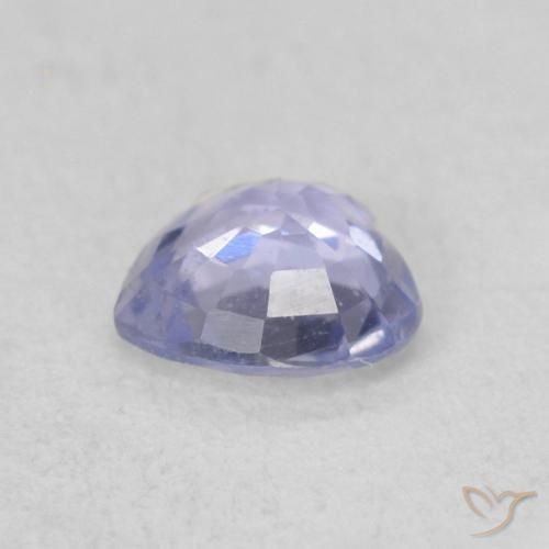 Saphir Bleu violacé léger naturelle Cœur, 0.38 ct, VS