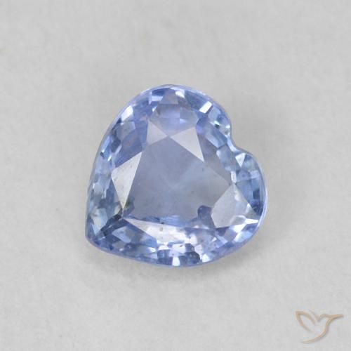 0.33ct Naturel Bleu clair Saphir, Cœur, VS