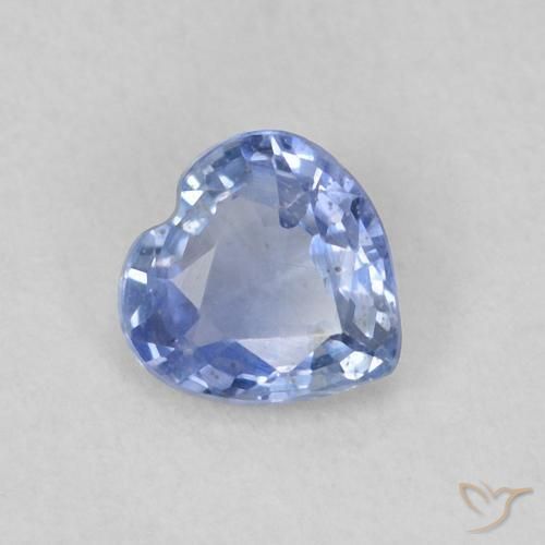 Saphir Bleu clair naturelle Cœur, 0.33 ct, VS