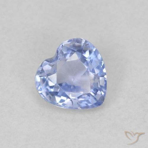 0.30ct Naturel Bleu pastel Saphir, Cœur, VS