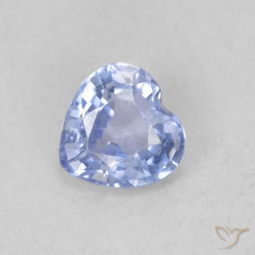 Saphir Bleu pastel naturelle Cœur, 0.30 ct, VS