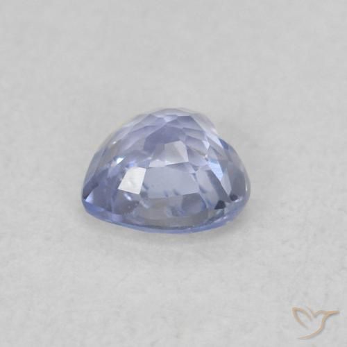 Saphir Bleu pastel naturelle Cœur, 0.30 ct, VS