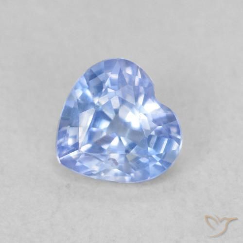 0.35ct Naturel Bleu violacé léger Saphir, Cœur, VS