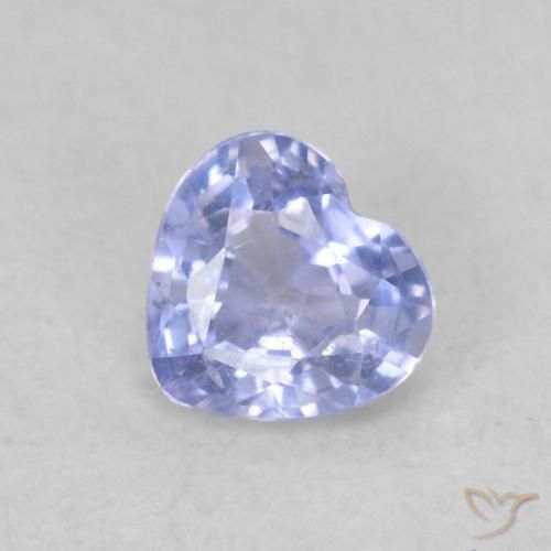 0.39ct Naturel Bleu violacé léger Saphir, Cœur, VS