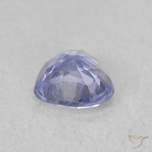 Saphir Bleu violacé léger naturelle Cœur, 0.39 ct, VS