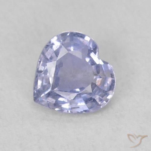 0.38ct Naturel Bleu clair Saphir, Cœur, VS