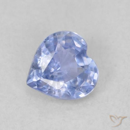 Saphir Violet Bleu naturelle Cœur, 0.36 ct, VS