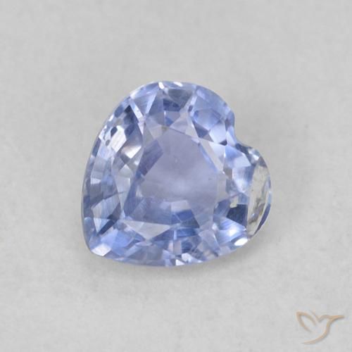 0.37ct Naturel Bleu pastel Saphir, Cœur, VS