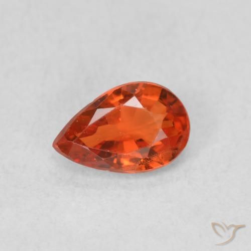 0.48ct Naturel Orange rougeâtre Saphir, En forme de poire, VS