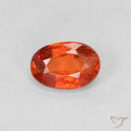 0.62ct Naturel Orange chaud Saphir, ovale, VS