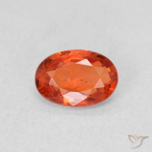 0.58ct Naturel Orange feu Saphir, ovale, VS