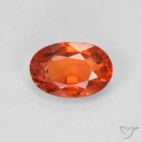 0.70ct Naturel Orange feu Saphir, ovale, VVS-VS
