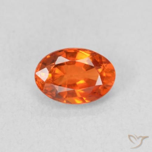 0.63ct Naturel Orange feu Saphir, ovale, VS