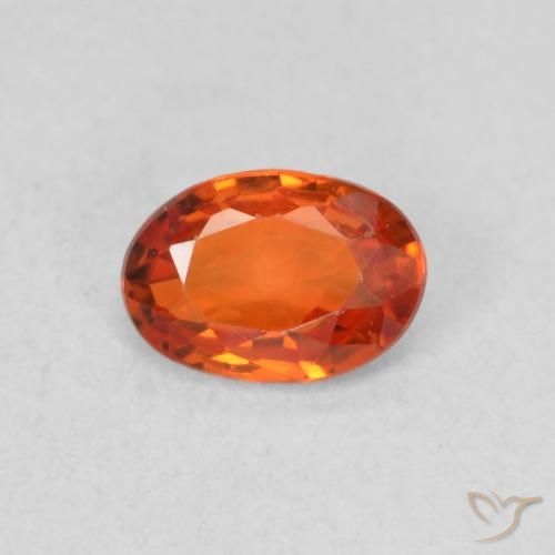 0.57ct Naturel Orange chaud Saphir, ovale, VS