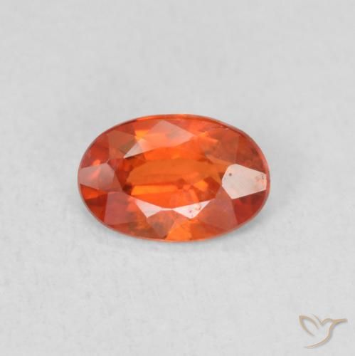 0.52ct Naturel Orange feu Saphir, ovale, VS