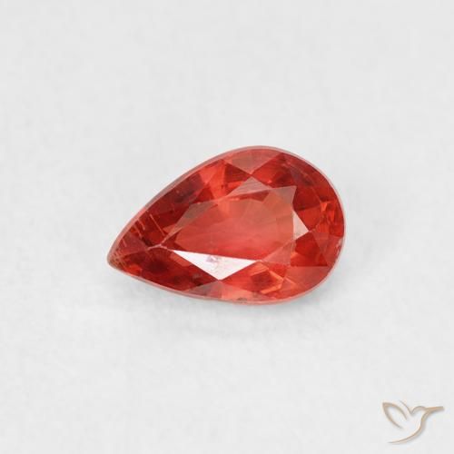 0.55ct Naturel Rouge moyen Saphir, En forme de poire, VS