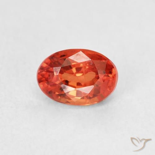 0.78ct Naturel Orange chaud Saphir, ovale, VS