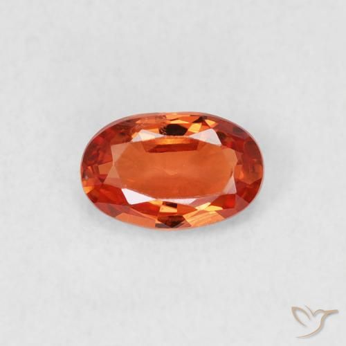 0.53ct Naturel Orange moyen Saphir, ovale, VS