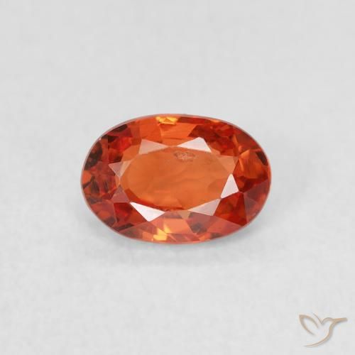 0.63ct Naturel Orange feu Saphir, ovale, VS