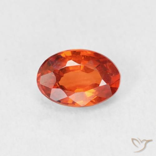 0.68ct Naturel Ambre orange Saphir, ovale, VVS-VS