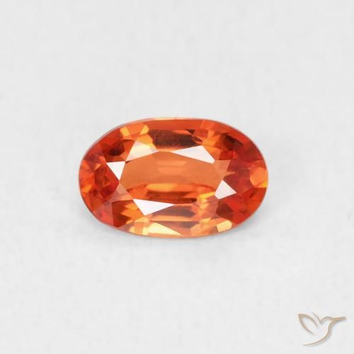 0.54ct Naturel Orange rougeâtre Saphir, ovale, VVS