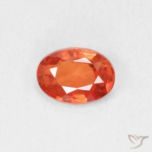 0.49ct Naturel Orange rougeâtre Saphir, ovale, VVS-VS, Photo A