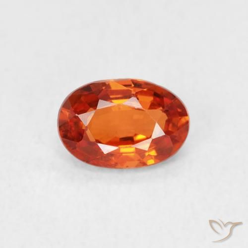 0.63ct Naturel Ambre orange Saphir, ovale, VVS-VS