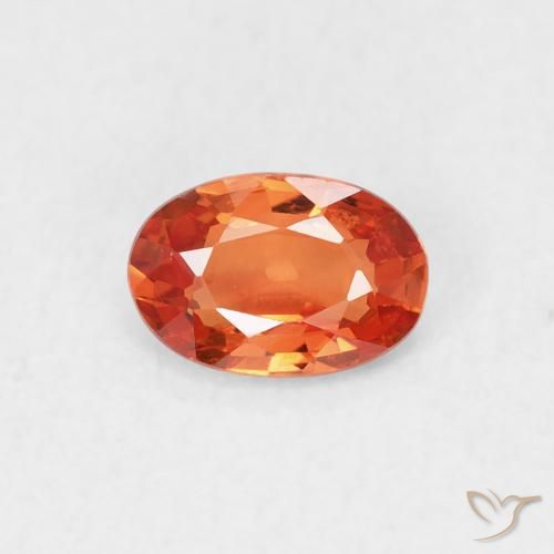 0.61ct Naturel Orange moyen Saphir, ovale, VVS-VS