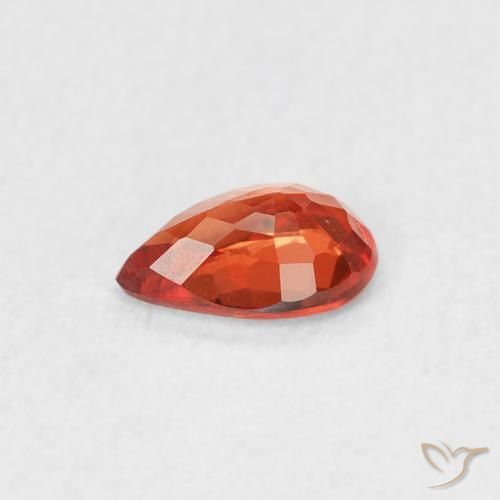 Saphir Orange chaud naturelle En forme de poire, 0.42 ct, VVS-VS