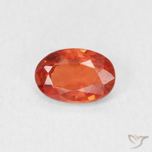 0.53ct Naturel Orange rougeâtre Saphir, ovale, VS