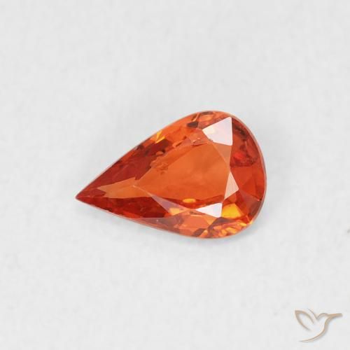 0.43ct Naturel Ambre orange Saphir, En forme de poire, VS