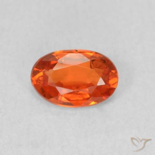 0.51ct Naturel Orange moyen Saphir, ovale, VS