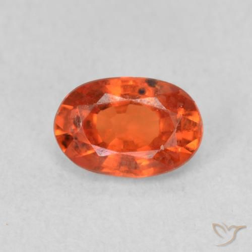0.68ct Naturel Orange moyen Saphir, ovale, VS