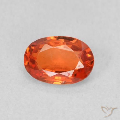 0.66ct Naturel Orange rougeâtre Saphir, ovale, VS