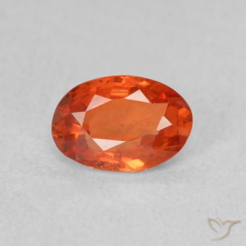 0.52ct Naturel Orange moyen Saphir, ovale, VS