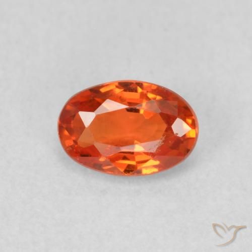 0.61ct Naturel Orange feu Saphir, ovale, VS