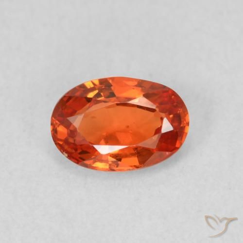 0.54ct Naturel Orange rougeâtre Saphir, ovale, VS